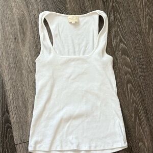 Sezane Classic White Tank Top